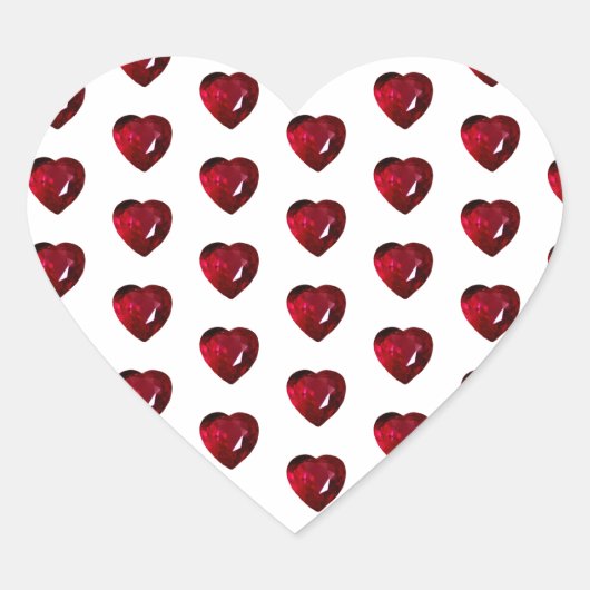 赤ルビージェムストーン ハートシール (正面)