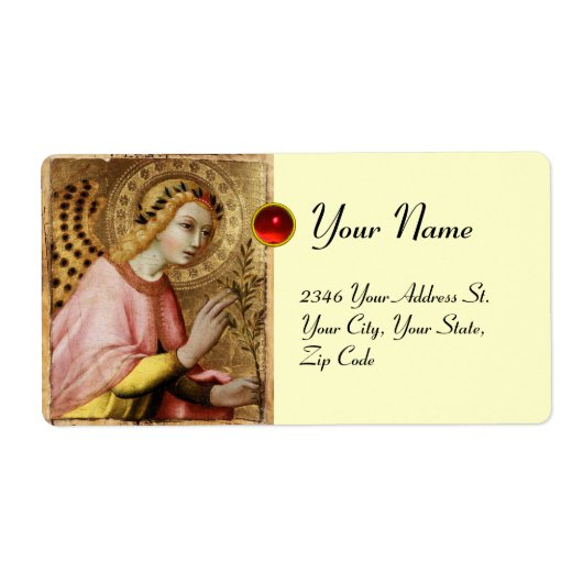 赤ルビー受胎告知天使 ラベル (正面)