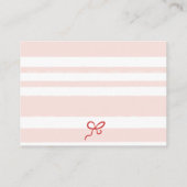 赤レトロかわいいおむつラッフルレモン赤ちゃんシャワー エンクロージャーカード (裏面)