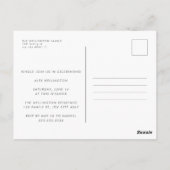 赤レトロインスパイアタイポグラフィ卒業パーティーInv ポストカード (裏面)