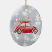 赤レトロカブトムシとクリスマスツリー、ライト、 セラミックオーナメント (右)