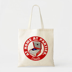 赤レトロダンセッテのレコードプレーヤーTote Bag トートバッグ