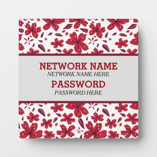 赤レトロフローラ フォトプラーク (正面)