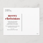 赤レトロメリークリスマスフォトコラージュ シーズンポストカード (裏面)