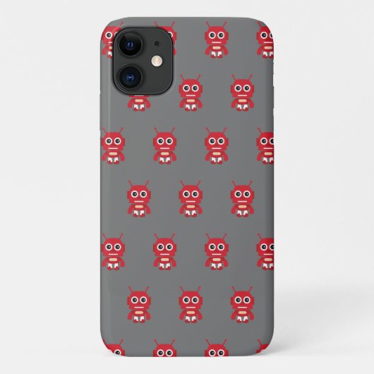 赤レトロロボット Case-Mate iPhoneケース (裏面)