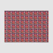 赤レトロ玩具ロボットSF銀河系名前をカスタムする クール 薄葉紙 (正面)