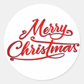 赤レトロ線ハッピーバースデー ラウンドシール