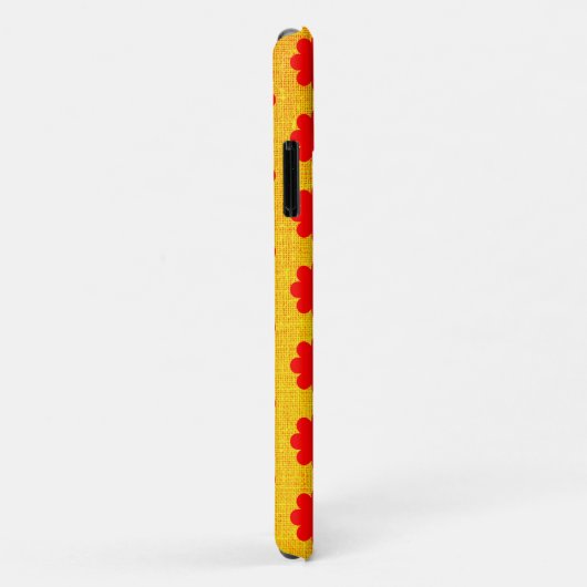 赤レトロ花黄金ゴールドアートフォンケース Case-Mate iPhoneケース (裏面/右)