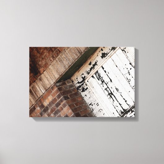 赤レンガと動揺して白木 キャンバスプリント (正面)