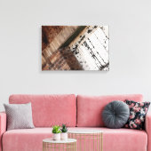 赤レンガと動揺して白木 キャンバスプリント (インサイチュ (リビング))