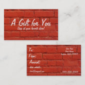 赤レンガのギフトカード 割引カード (正面/裏面)