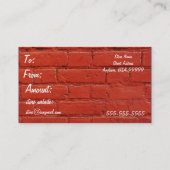 赤レンガのギフトカード 割引カード (裏面)