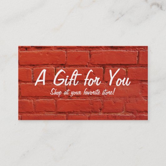 赤レンガのギフトカード 割引カード (正面)