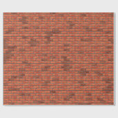赤レンガの壁のシームレスな背景 ラッピングペーパー (フラット)