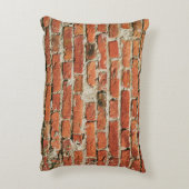 赤レンガの壁のテクスチャグランジの背景。抽象芸術 アクセントクッション (裏面(縦))