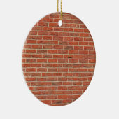 赤レンガの壁の質 セラミックオーナメント (右)