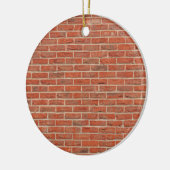 赤レンガの壁の質 セラミックオーナメント (左)