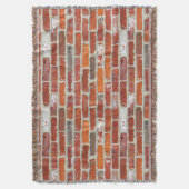 赤レンガの壁パターン スローブランケット (正面縦)