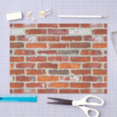 赤レンガの壁パターン 薄葉紙 (クラフト)