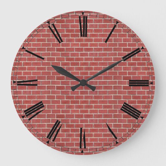 赤レンガの壁時計 ラージ壁時計 (正面)