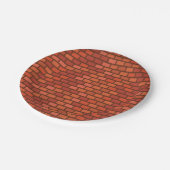 赤レンガの壁 ペーパープレート (アングル)