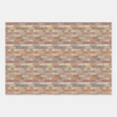 赤レンガの壁。 ラッピングペーパーシート (正面2)