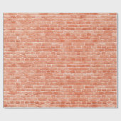 赤レンガの幅広い壁のパノラマの背景 ラッピングペーパー (フラット)