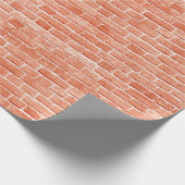 赤レンガの幅広い壁のパノラマの背景 ラッピングペーパー (角)