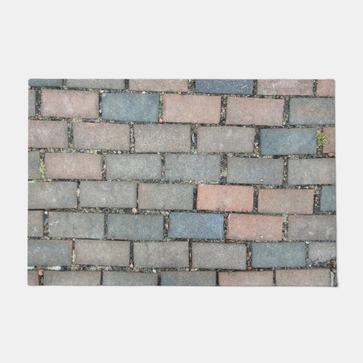 赤レンガの床のテクスチャパターンの写真の入り口 ドアマット (正面)