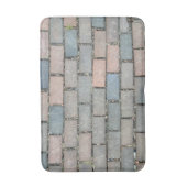 赤レンガの床のテクスチャパターン バスマット (正面縦)