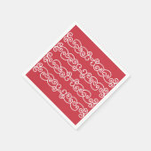 赤レンガの白い巻物 スタンダードカクテルナプキン (角)