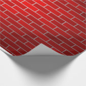 赤レンガの背景 ラッピングペーパー (角)