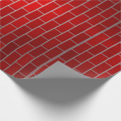 赤レンガの背景 ラッピングペーパー (角)