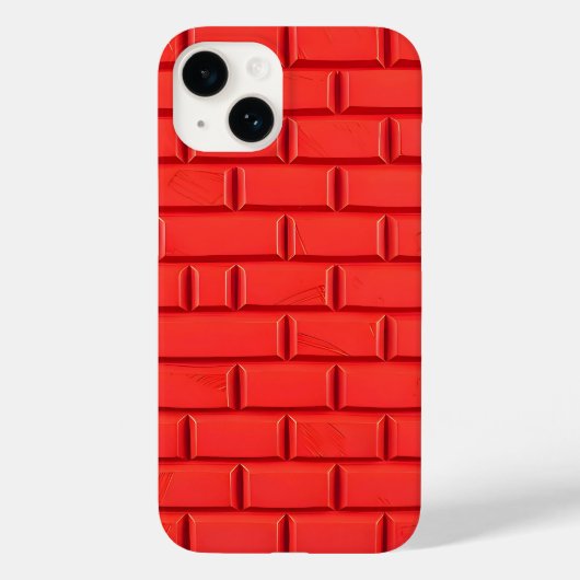赤レンガテクスチャーiPhoneケース大胆なデザイン Case-Mate iPhoneケース (裏面)