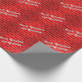 赤レンガパーソナライズされたのクリスマス ラッピングペーパー (角)