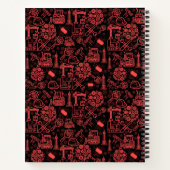 赤レンガモダン建築設計図エンジニア ノートブック (裏面)