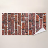 赤レンガ壁の石のレンガ積み バスタオル (バスタオル)