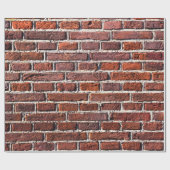 赤レンガ壁の石のレンガ積み ラッピングペーパー (フラット)