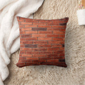 赤レンガ壁テクスチャグランジ背景レンガ、壁 クッション (ブランケット)