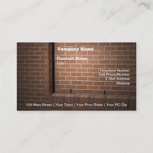 赤レンガ壁テクスチャ 名刺 (正面)