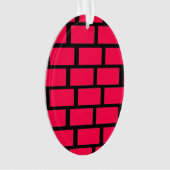 赤レンガ壁 オーナメント (正面)