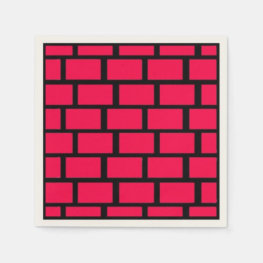 赤レンガ壁 スタンダードカクテルナプキン (正面)