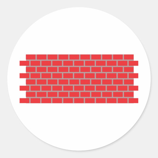 赤レンガ壁 ラウンドシール (正面)