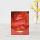 赤レンガ色のバラのメッセージカード カード (黄色い花)