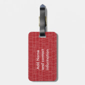 赤レンガ色の青が付いているシェブロンカラフルなパターン ラゲッジタグ (裏面縦)