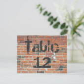 赤レンガ落書き披露宴テーブル番号 ポストカード (スタンド正面)