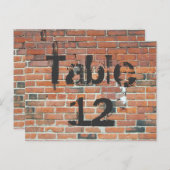 赤レンガ落書き披露宴テーブル番号 ポストカード (正面/裏面)