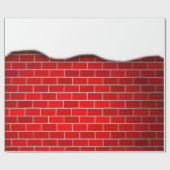 赤レンガ雪のドリフト ラッピングペーパー (フラット)