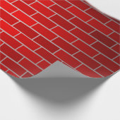 赤レンガ雪のドリフト ラッピングペーパー (角)