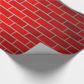 赤レンガ雪のドリフト ラッピングペーパー (角)